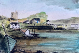 ‘Tarbert’ 35cm x 28cm mixed media SOLD