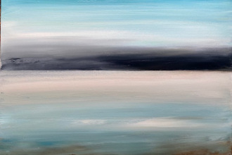 ‘Fyne morning’  oil on board