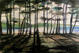 Loch Morlich watercolour