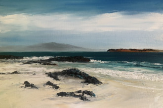 White strand of monks IONA 30x40 SOLD
